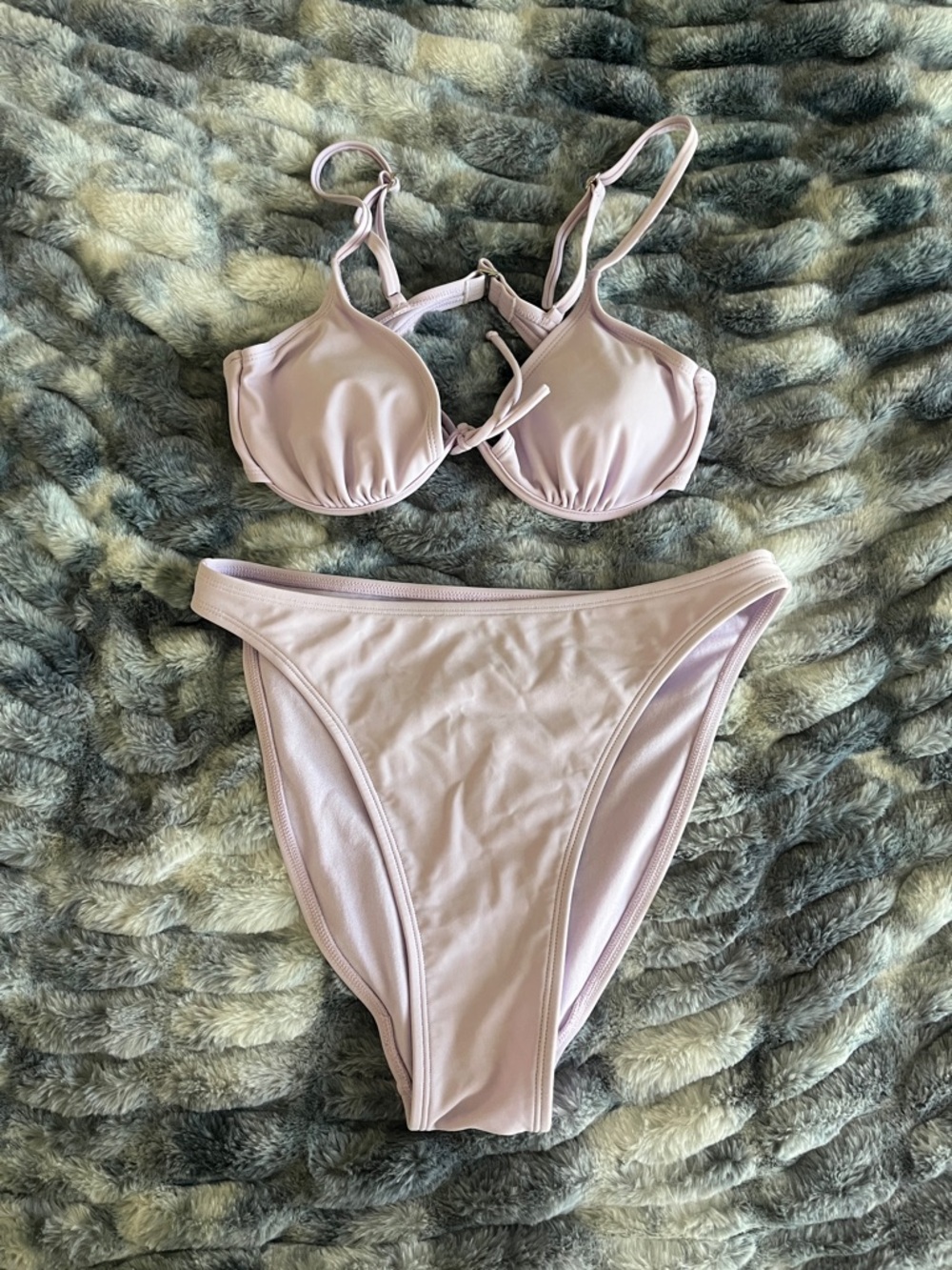 wild fable Light Mauve Push-Up Bikini Set